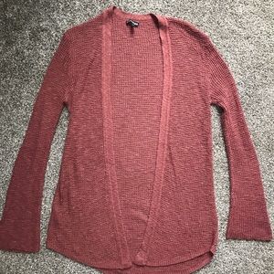 Express Waffle-knit Long Cardigan Sweater - size XS